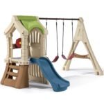 Step2 Spielturm mit Rutsche & Schaukel – Kinder Spielplatz