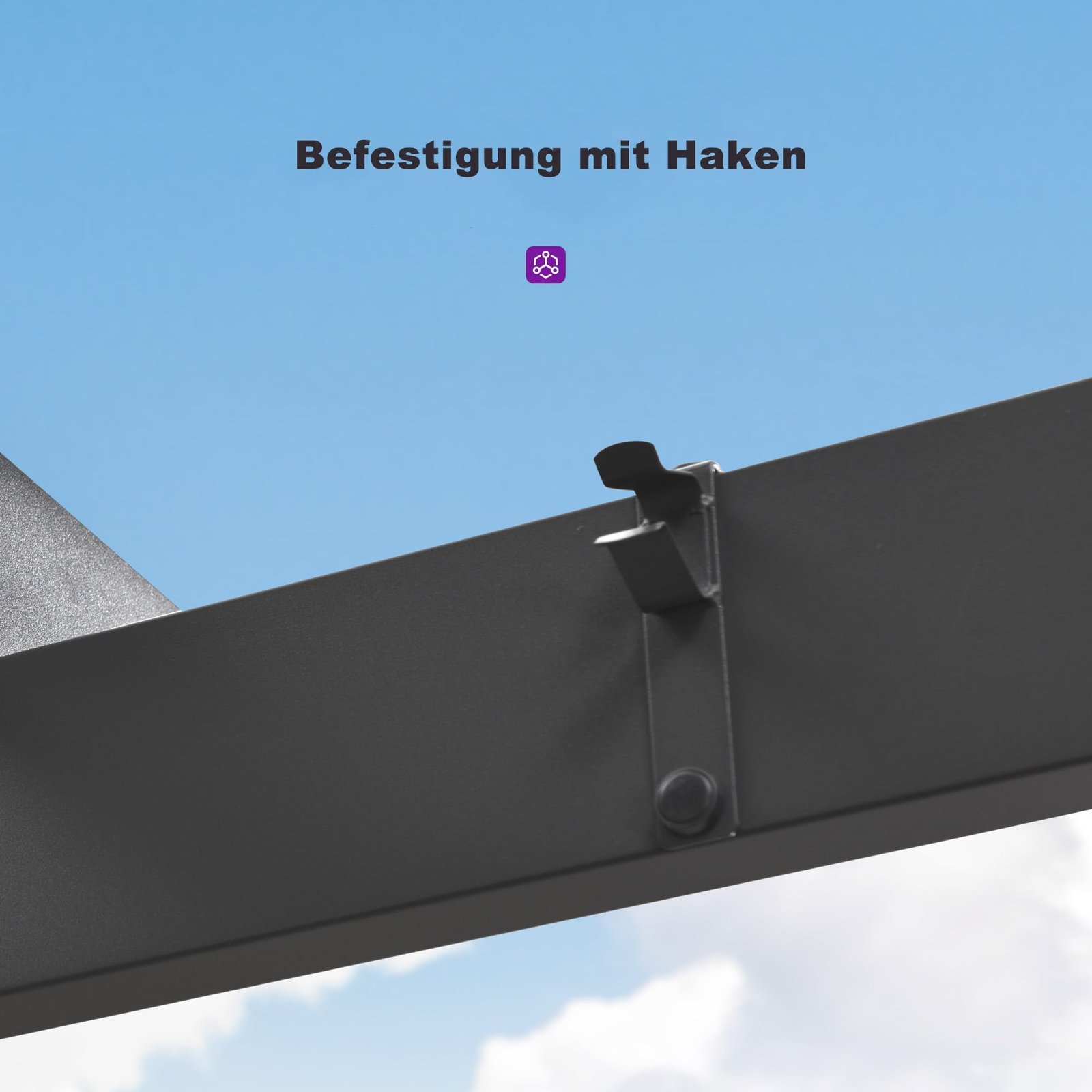 PURPLE LEAF Aluminium Pergola 3x4m – Schiebedach, UV-Schutz – Bild 9