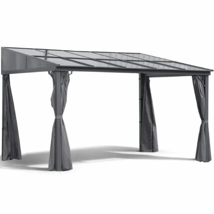Terrassendach Toledo 4x3m Aluminium Anthrazit | 12m² Pavillon