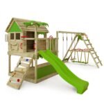 FATMOOSE TikaTaka Town XXL Spielturm mit Rutsche Apfelgrün