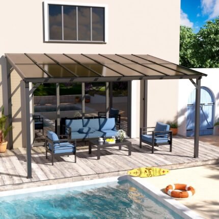 UDPATIO Terrassenüberdachung Borneo 4,2x3m Polycarbonat