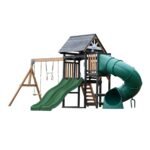 AXI Cody Holz Spielturm Doppelrutsche Röhrenrutsche 2 Schaukeln
