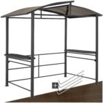 tectake® Grillpavillon Outdoor 240x150x234 cm – Grau