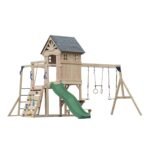 AXI Duncan Holz Spielturm 2 Schaukeln Rutsche Kletterstangen