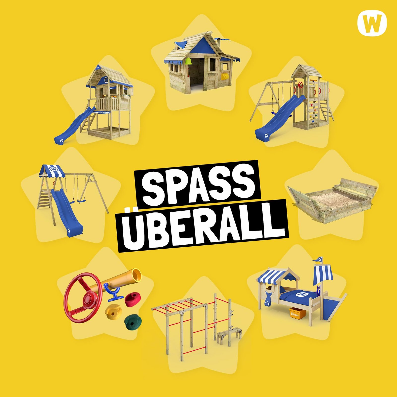 WICKEY Smart Cave Kinderspielturm Spielhaus & Rutsche Anthrazit – Bild 9