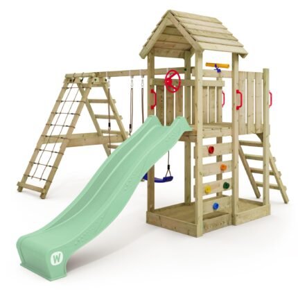 WICKEY RocketFlyer Kinderspielturm mit Schaukel & Rutsche