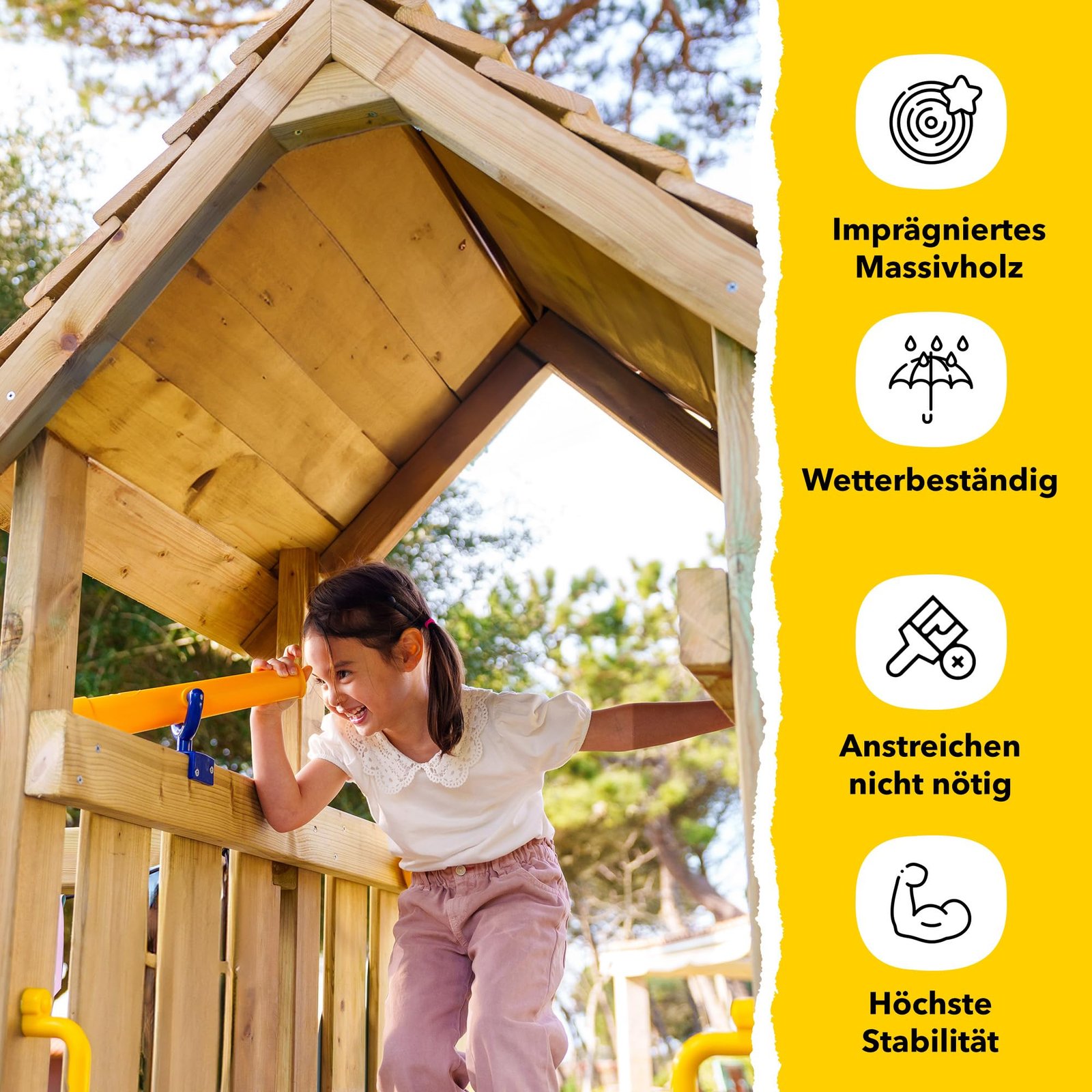 WICKEY Smart Cave Kinderspielturm Spielhaus & Rutsche Anthrazit – Bild 5