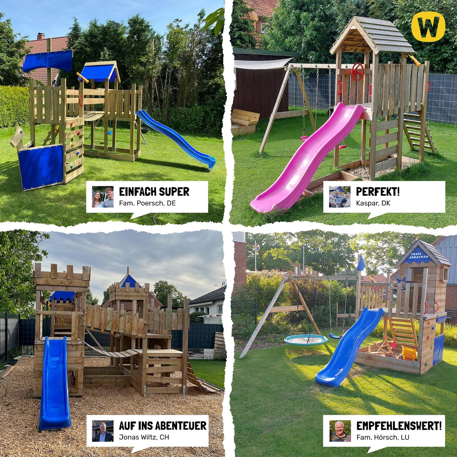 WICKEY Smart Cave Kinderspielturm Spielhaus & Rutsche Anthrazit – Bild 8